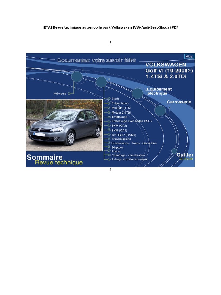 Revue Technique Clio 3 Phase 1 Pdf Gratuit RTA Revue Technique Automobile Pack Volkswagen VW-Audi-Seat-Skoda PDF | PDF  | Volkswagen | Groupe Volkswagen