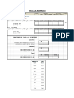 Plantilla de Metrado de Acero PDF