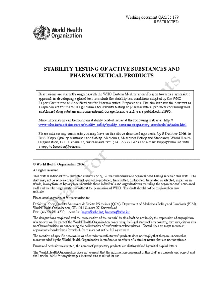 Stability Study Protocol PDF | PDF | Relative Humidity | Packaging And ...
