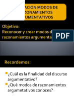 MODOS DE RAZONAMIENTO ARGUMENTATIVO APLIACIÓN