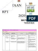Pemetaan RPT Tahun 2 Matematik SK 2020