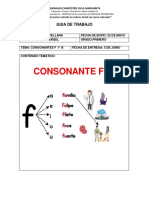 Guía de trabajo sobre las consonantes F y B para primer grado