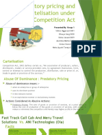 Predatory Pricing and Cartelisation Under Competition Law