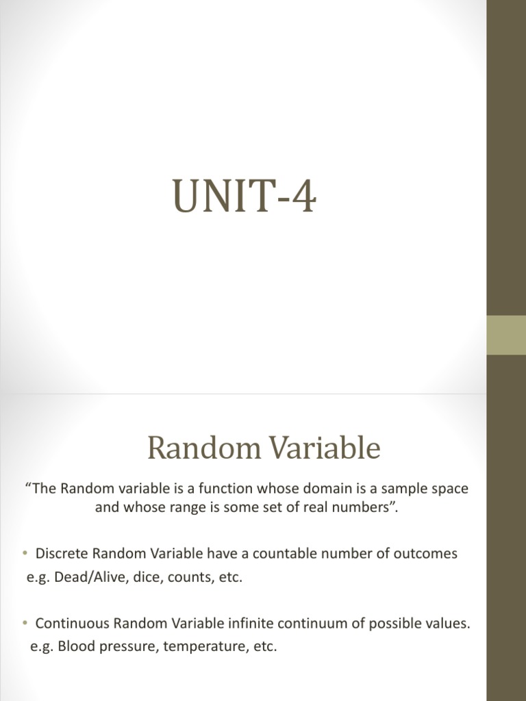 Random Variable Part 1 PDF | PDF | Probability Distribution | Random ...