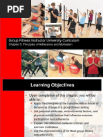 Group Fitness Instructor University Curriculum: Chapter 5: Principles of Adherence and Motivation