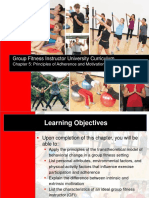 Group Fitness Instructor University Curriculum: Chapter 5: Principles of Adherence and Motivation