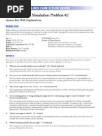 Sample Written Simulation Problem #2: Ace Personal Trainer Exam Review Course