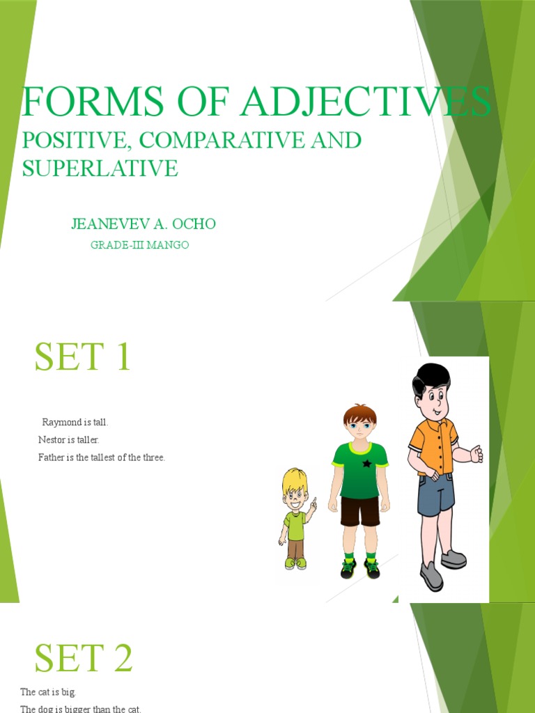 Forms of Adjectives: Positive, Comparative and Superlative | PDF