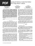 Hand Tracking-Based Motion Control For Robot Arm Using Stereo Camera