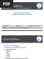 Networking Basics: Dept. of Computer Science Faculty of Science and Technology