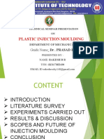 Plastic Injection Moulding: Guide Name: DR - PRASAD K