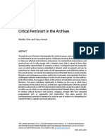 CIFOR, Marika Et Stacy WOOD. Critical Feminisms in The Archives PDF