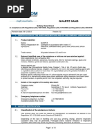 Quartz Sand: Safety Data Sheet