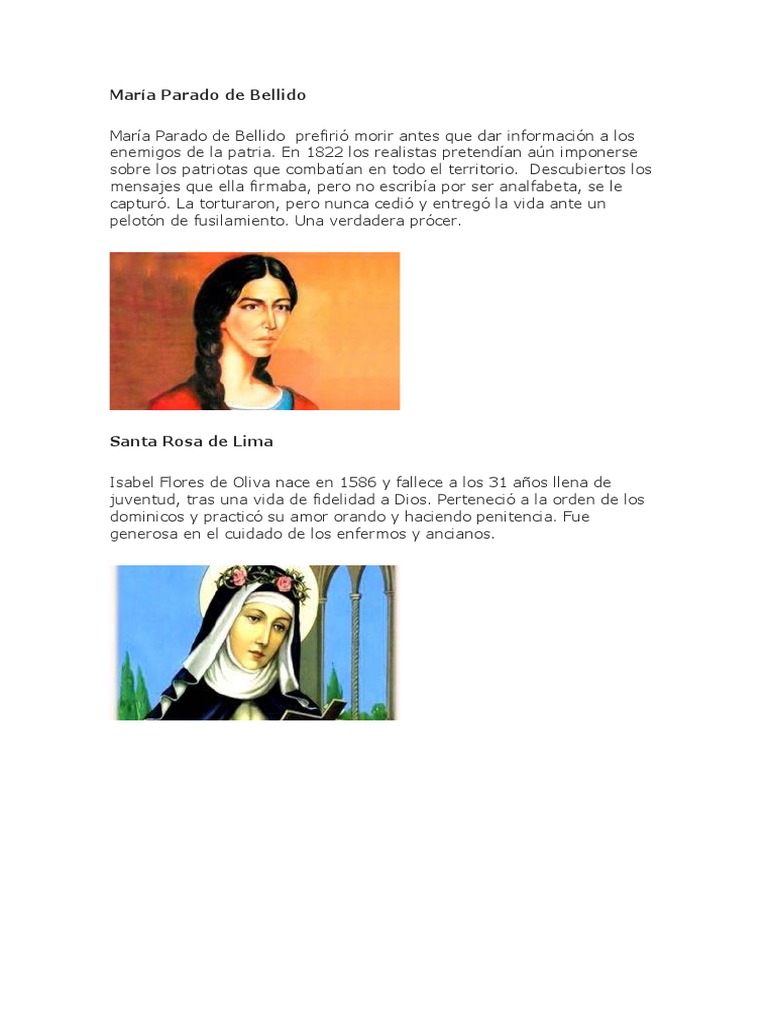 María Parado de Bellido | PDF | Historia