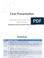 Final Presentation: Economic System and Environment Meiji University