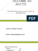 Framework For Accounting & Reporting