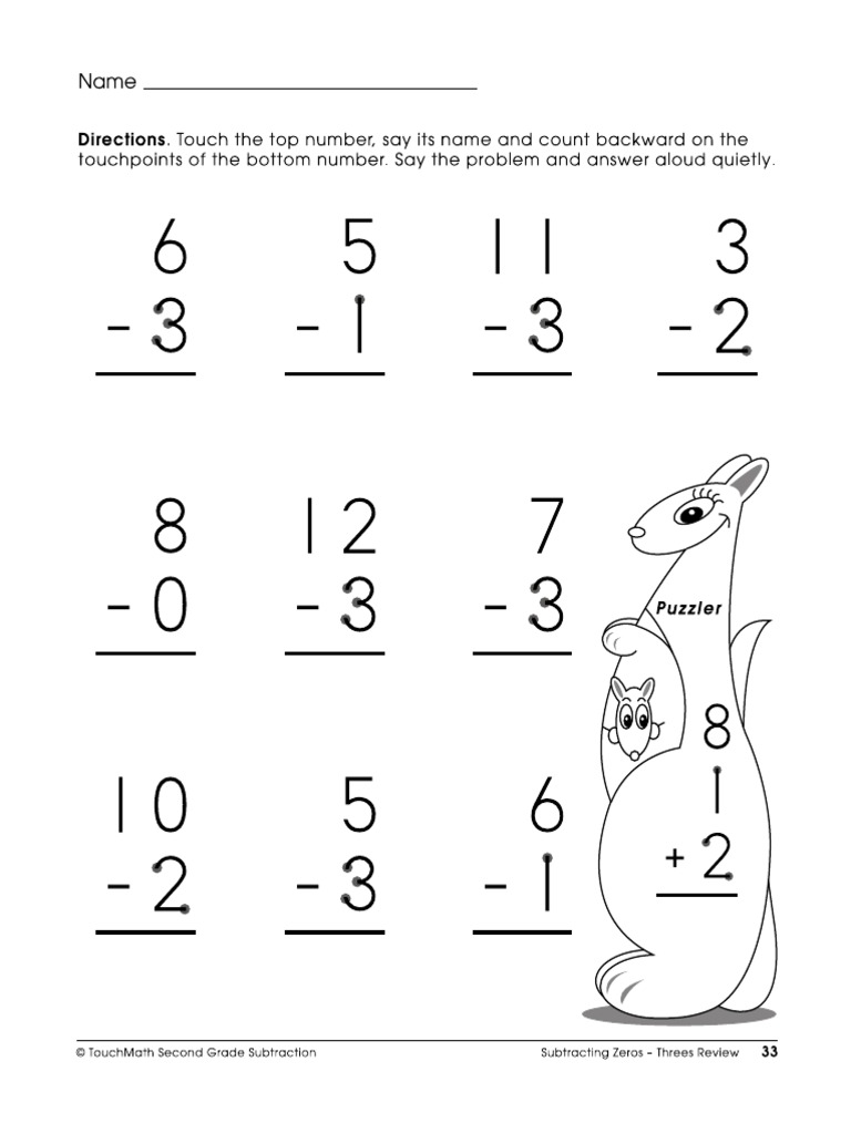 Free Printable Pdf Free Printable Touch Math Worksheets