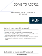 Welcome To Acc721: Framework For Accounting & Reporting