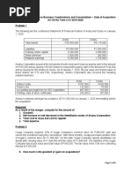 Classroom Exercises On Business Combinations and Consolidation - Date of Acquisition