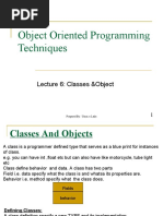 Object Oriented Programming Techniques