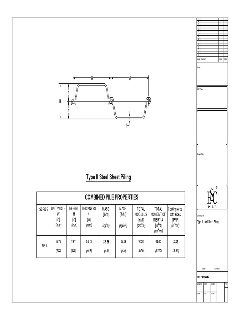Type II Sheet Pile | PDF | Nature