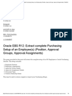 Oracle EBS R12 - Extract Complete Purchasing Setup of An Employee - Position, Approval Groups, Approval Assignments