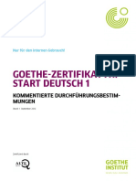 Kommentierte Durchführungsbestimmungen Goethe-Zertifikat A1