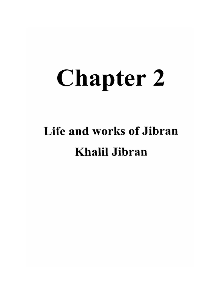 07 - Chapter 2 PDF | PDF | Kahlil Gibran
