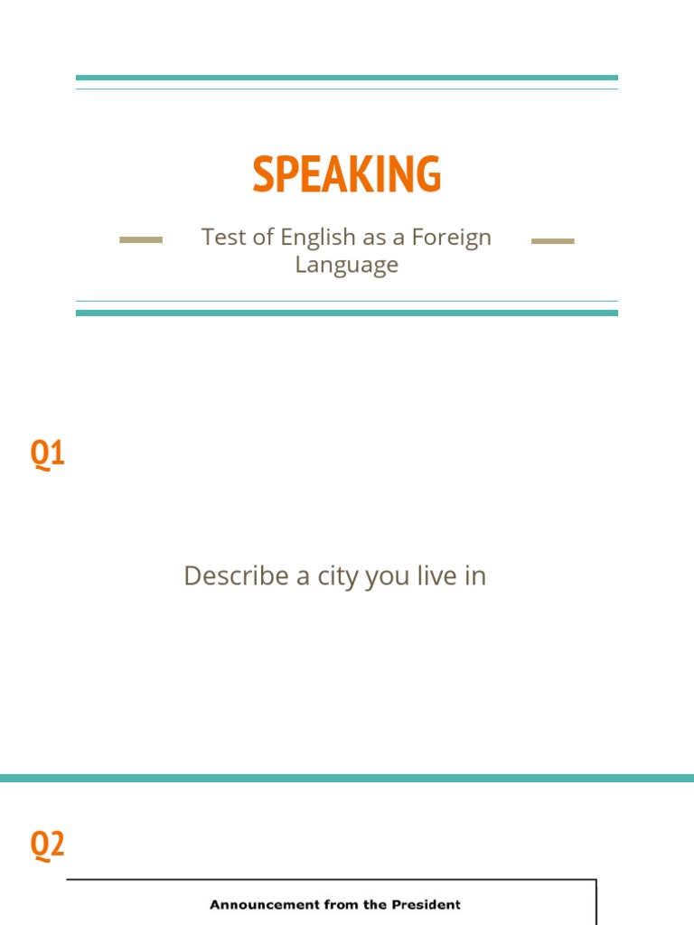 TOEFL Speaking Practice Questions | PDF | Foreign Language Studies ...