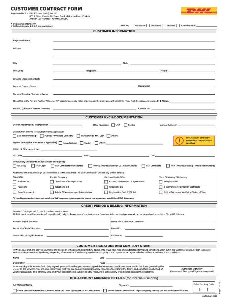 Ccf 2020 Customs Invoice