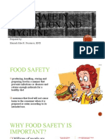 Food Safety, Sanitation and Hygiene