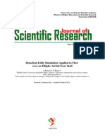 Detached-Eddy Simulation Applied To Flow Over An Elliptic Airfoil Near Stall