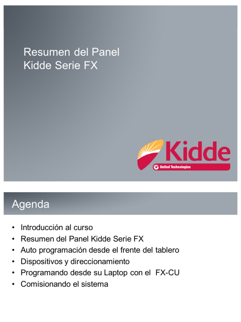 01 FX Kidde FX Series Panel Overview r4 Español PDF