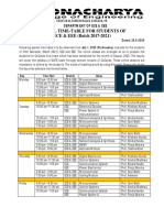 Special Time-Table For Students of ECE & EEE (Batch 2017-2021)