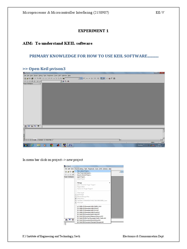 Keil Software for 8051 Microcontroller | PDF | Microcontroller ...