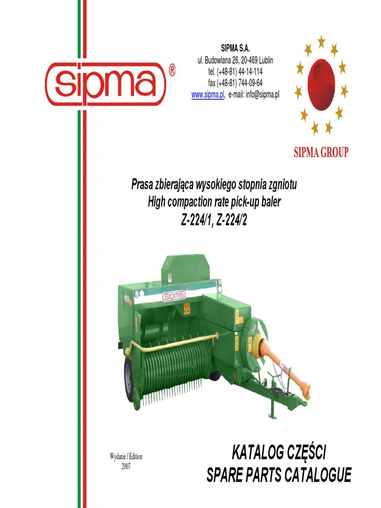 Instrukcja Obslugi Prasy Sipma Z 224 Pdf