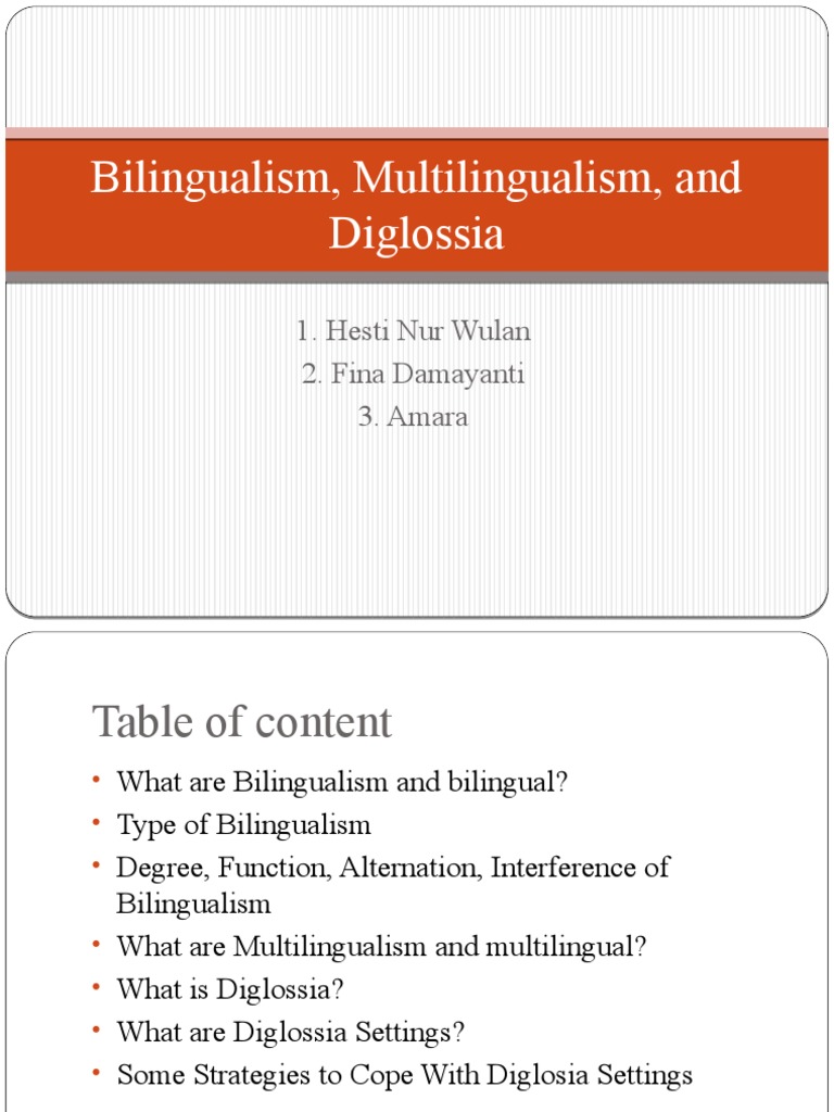 Bilingualism and Diglossia Explained | PDF | Multilingualism | Semiotics