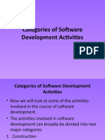 Topic No 01 Categories of Software Development Activities