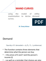 Demand Curves: Using The Model of Utility Maximization To Derive Demand Curves