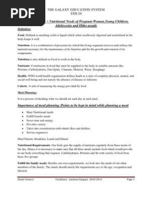 Meal Planning Notes