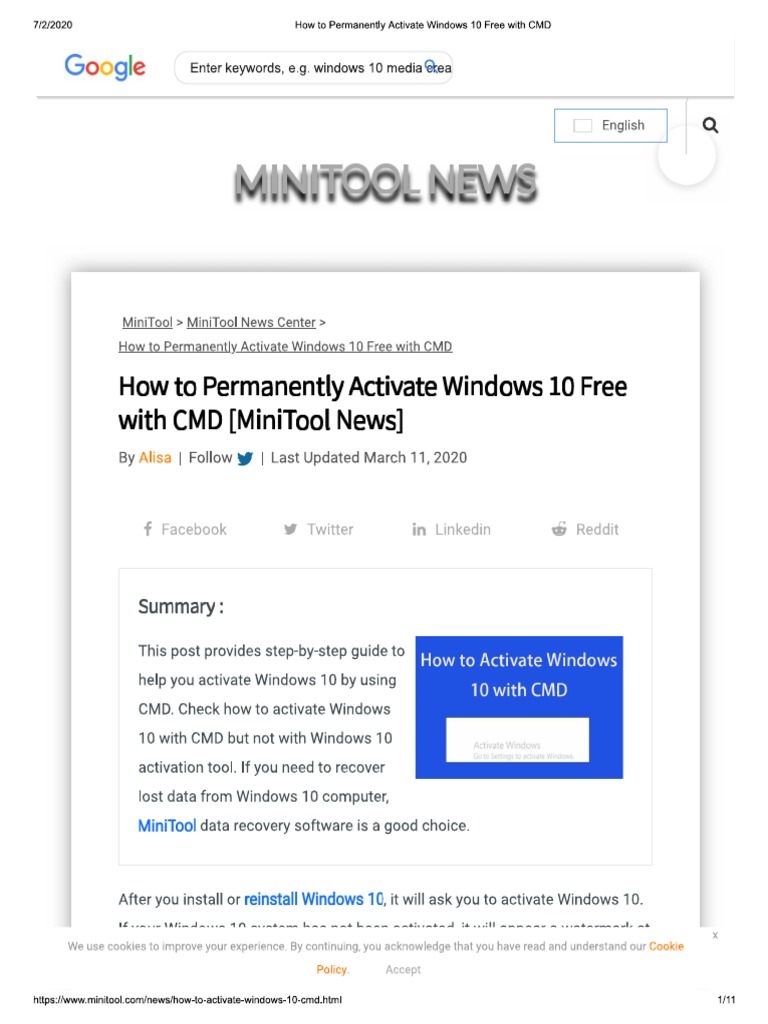Windows 10 Activator Using Cmc