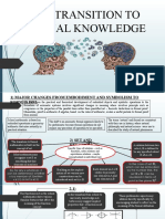 The Transition To Formal Knowledge