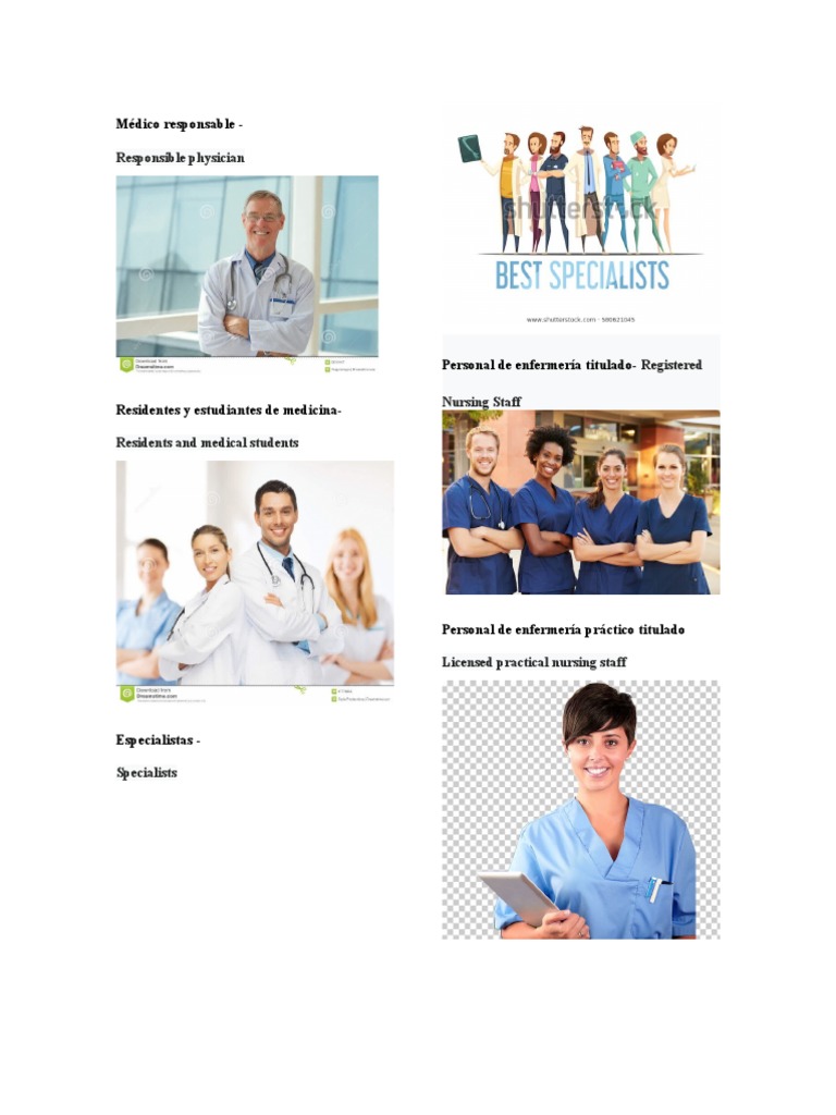 10 PROFESIONES DE HOSPITAL en Ingles PDF
