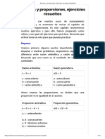 Razones y Proporciones, Ejercicios Resueltos - MateMovil