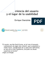 La Experiencia Del Usuario y El Lugar de La Usabilidad