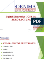 Digital Electronics (3CS3 Digital Electronics (3CS3 Zero Lecture Digital Electronics (3CS3-04) Digital Electronics (3CS3-04) Zero Lecture