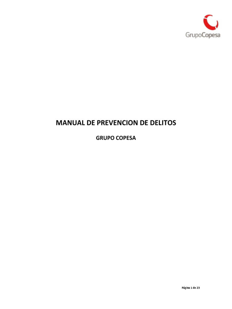 Manual de Prevención de Delitos Copesa | PDF | Derecho penal | Auditoría
