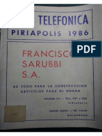 Guìa Telefònica de Piriápolis 1986