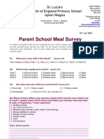 School Lunch Parents Survey