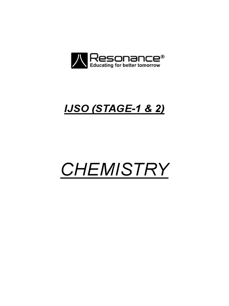 Ijso Stage I Ii Chemistry Sheet 17 18 Pdf Mole Unit Molecules